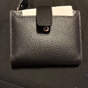 Black Textured Leather Wallet